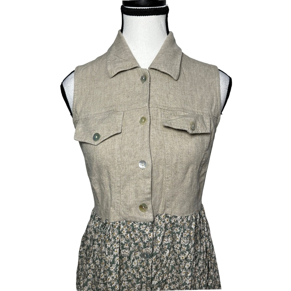 VTG DBY Ltd Floral Dress Womens Sz 3 Grunge Prairie Cottagecore Whimsigoth Boho - Picture 3 of 10